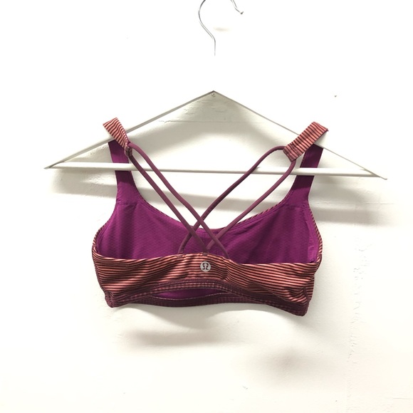 Lululemon Free To Be Bra Simply Radiant Pink Paradise Black / Red Grape Size 4 - Picture 2 of 5